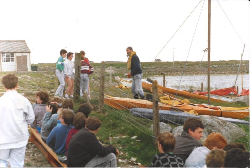 Eoghann Maclachlainn with his scouts.