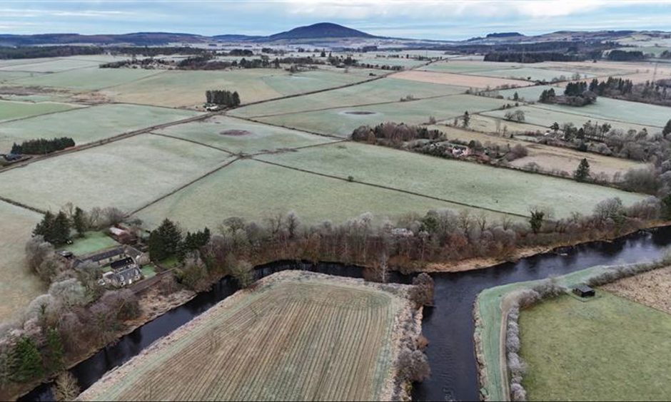 Aerial view of farmland already under offer. 