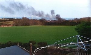 Hazardous fumes from Derek McAllister's fires billowed over the village of Potterton. Image: The Crown Office