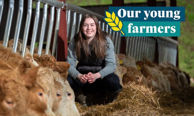 Young Farmer Lyndsey Brown, of Midmar, Aberdeenshire.