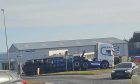 Eyewitnesses have reported that police are on scene at Invernettie roundabout. Image: Peterhead Live.