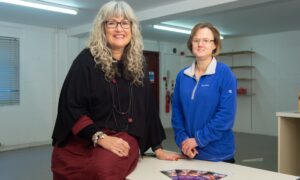 Homestart Garioch manager Mhairi Philip with fundraising chairwoman Tracey Skene.