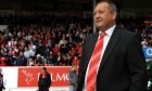 Aberdeen manager Jimmy Calderwood after his final game in charge of the Dons in 2009. Image: Kenny Elrick/DC Thomson.