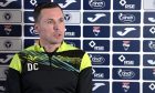 Ross County manager Don Cowie speaks at a press conference at the Global Energy Stadium, Dingwall.