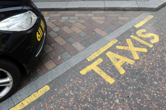 taxi rank on road