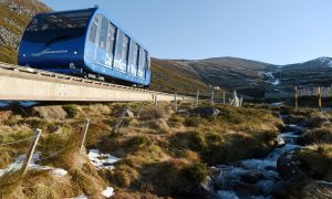 Cairngorm funicular railway. Image: Sandy McCook/DC Thomson.