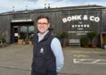 Alex Dolby, managing director of Bonk & Co, outside the firm's Inverness showroom. Image: Sandy McCook/DC Thomson