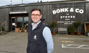 Alex Dolby, managing director of Bonk & Co, outside the firm's Inverness showroom. Image: Sandy McCook/DC Thomson