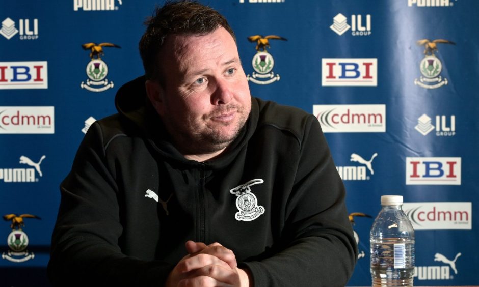 Inverness Caledonian Thistle manager Scott Kellacher speaks to the media at a pre-match press conference at the Caledonian Stadium, Inverness, on Thursday, January 30.