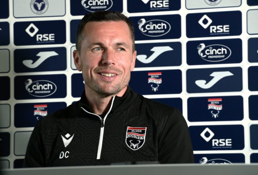 Ross County manager Don Cowie at a media conference at the Global Energy Stadium, Dingwall. 