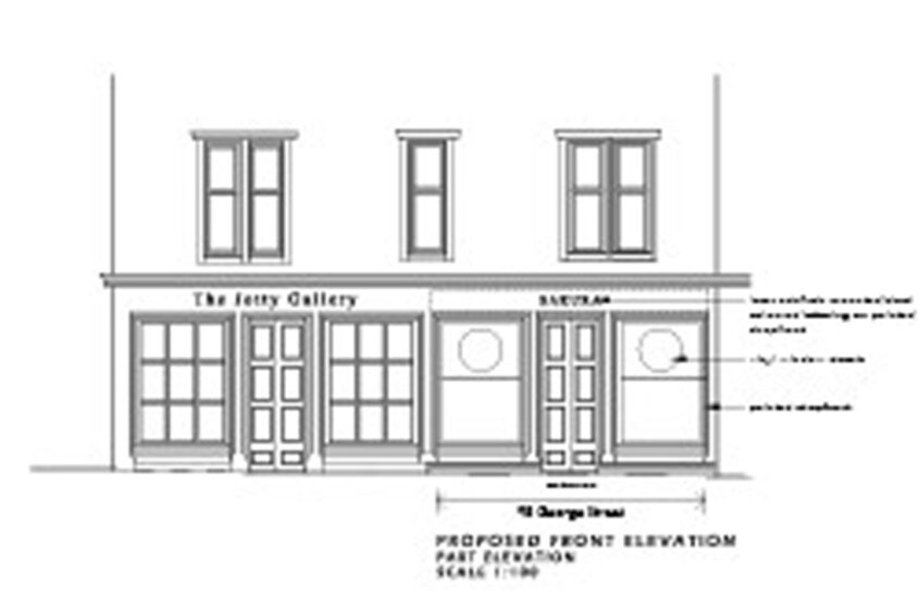 Artists drawings of Sakura takeaway in Oban