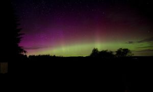 The Northern Lights over Tomintoul today. Image: Mark Ranner.