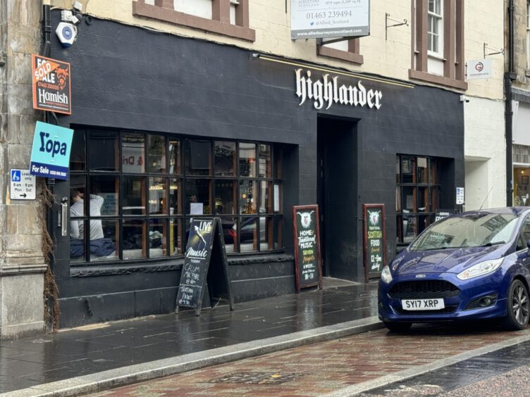 The exterior of Highlander pub, which is on Church Street, Inverness.