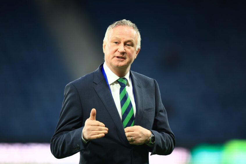 Northern Ireland international manager Michael O'Neill pictured during a friendly match against Scotland at Hampden Park, Glasgow, on March 26, 2024. 