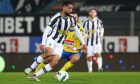 Charleroi's Oday Dabbagh fights for the ball during a match against KVC Westerlo, in the 'Jupiler Pro League. Image: Shutterstock