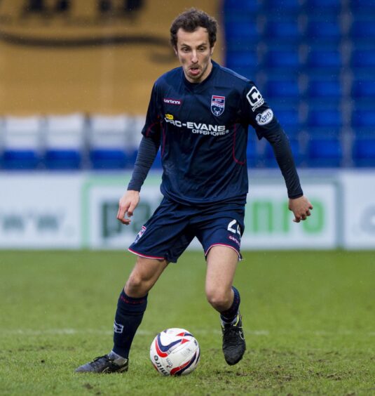 Raffaele De Vita in action for Ross County against Partick Thistle in the Scottish Premiership at the Global Energy Stadium, Dingwall, on March 7, 2015.