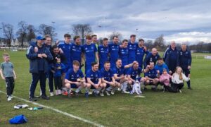 Invergordon FC celebrate winning the 2024-25 North Caledonian League title. Picture shows; Invergordon FC celebrate winning the 2024-25 North Caledonian League title. Image: Ali MacGregor.