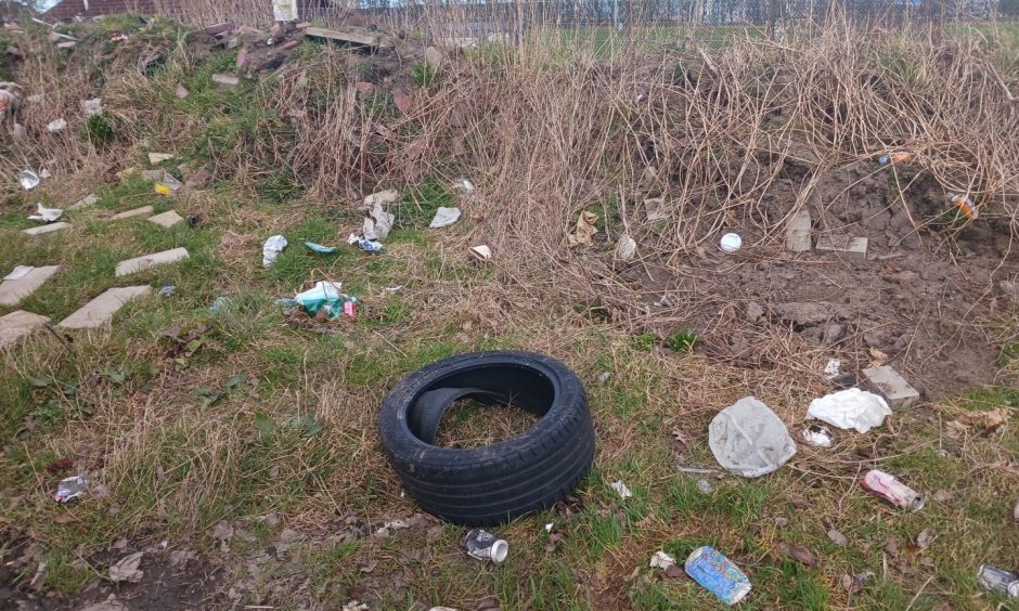 Denmore Park fly-tipping.