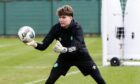 Goalkeeper Aidan Rice during a Celtic training session at the Lennoxtown Training Centre