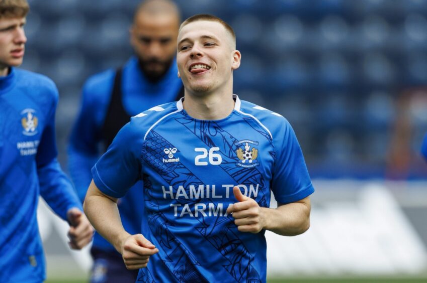 Ben Brannan training with Kilmarnock.