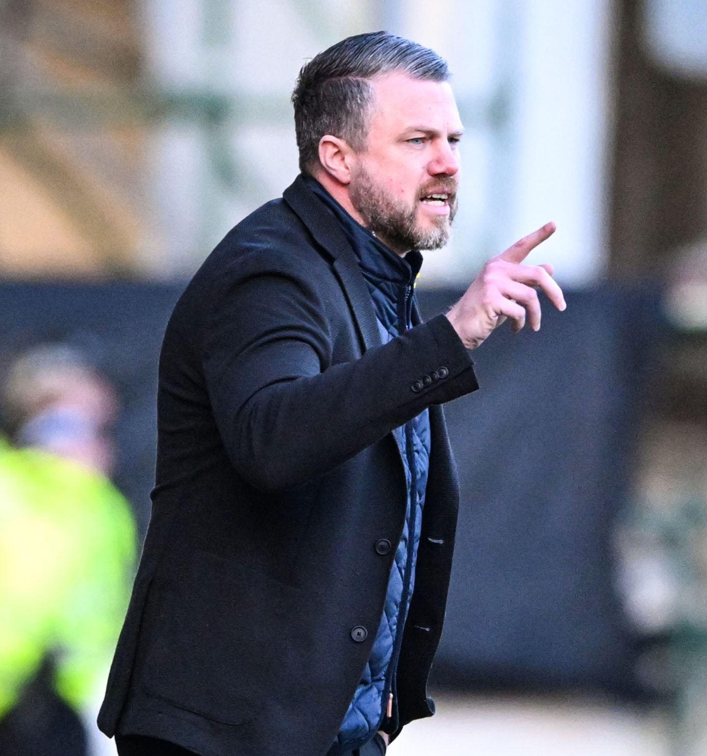 Aberdeen manager Jimmy Thelin on the touchline during the Premiership match against St Johnstone in Perth. Image: SNS 