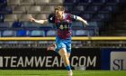 Ben Brannan celebrates after putting Inverness in front against Stenhousemuir.  Image:  Jasperimage