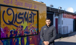 Director of Qismat Street Food Balal Ali pictured outside former iconic New Elgin bar.  Image: Jasperimage