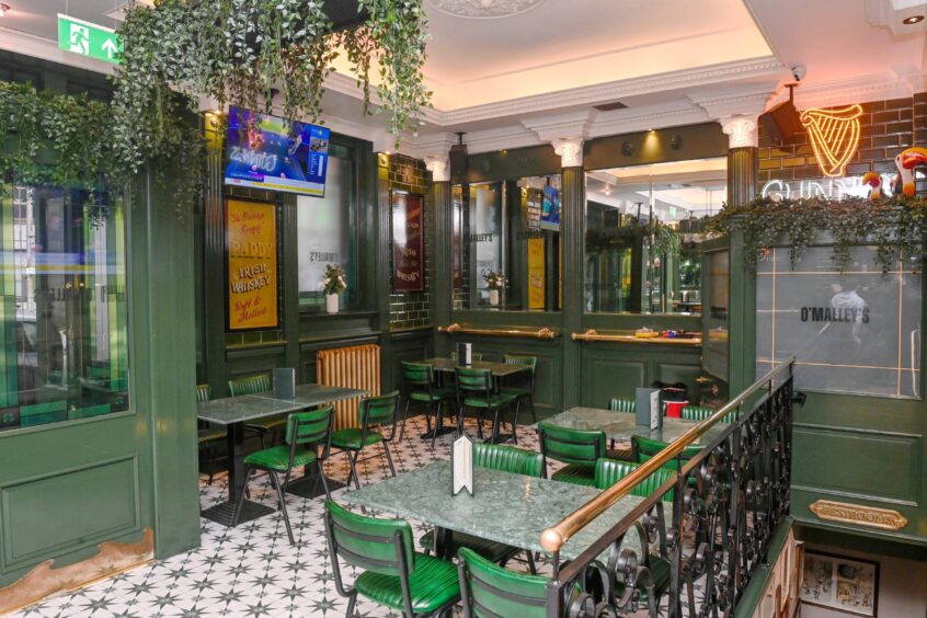 Inside Irish bar and kitchen O'Malley's on Crown Street, which will be hosting live music over the weekend following St Patrick's Day