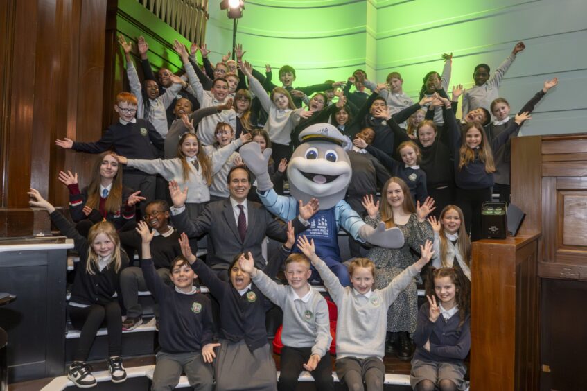 CR0052638A special lunchtime performance sees the debut of the official Tall Ships Aberdeen anthem The Sea Journey composed by former Aberdeen City Council Music Service pupil, Clara-Jane Maunder. The first recital will be given by Primary 4 pupils from Abbotswell School. Image: Aberdeen City Council