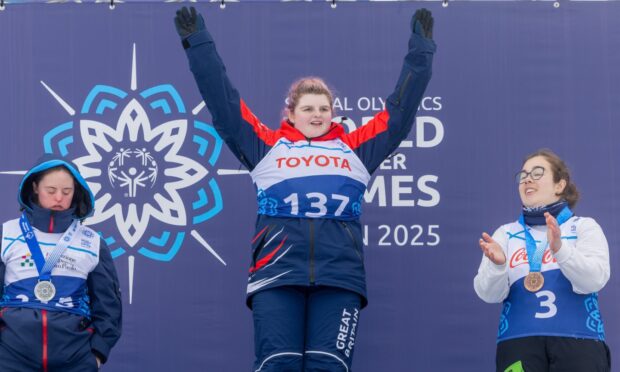 Emily Plant on podium