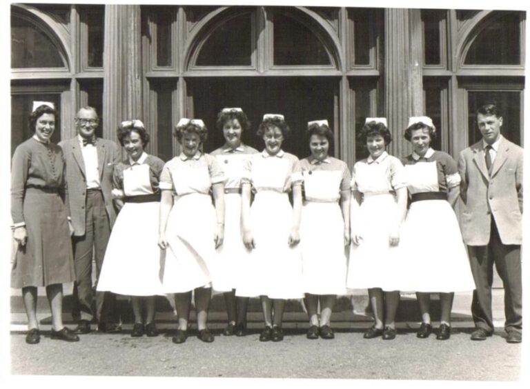 Morag Fraser with Fort William nursing staff