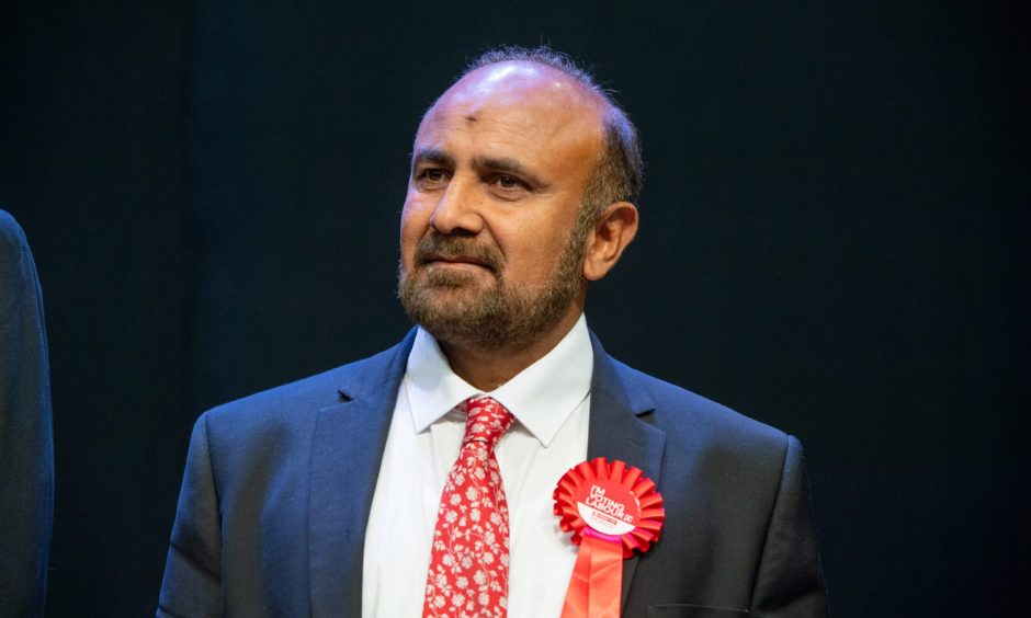 Aberdeen Labour group leader M Tauqeer Malik has pledged £300m for a Pittodrie and George Street revamp - including a new stadium akin to the Old Trafford regeneration project in Greater Manchester. Image: Kenny Elrick/DC Thomson