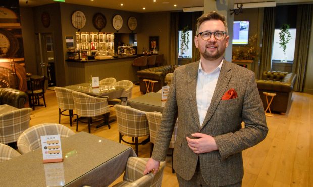 Krzysztof Dudkowski, Hospitality Director at The Bank Cafe and Restaurant in Huntly. Image: Kenny Elrick/DC Thomson.