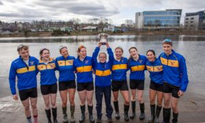 Aberdeen University with the trophy. Image: Kath Flannery/DC Thomson