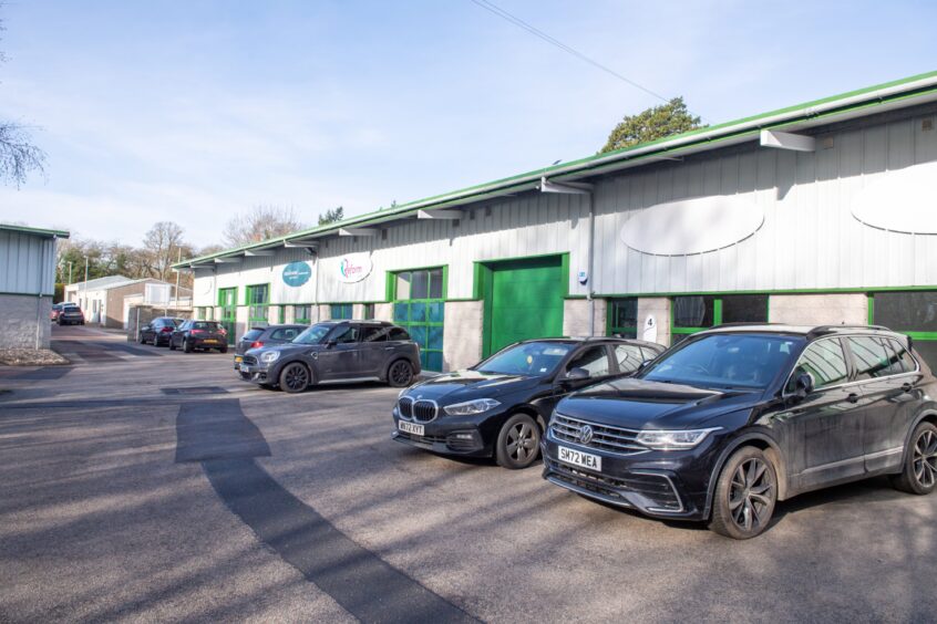 Cults Business Park and car park 