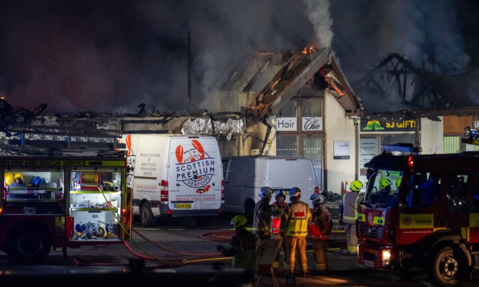 Large fire destroys Inverness business park