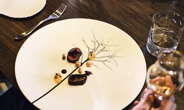 The beef tenderloin dish at TimeSpirit, the Michelin Guide restaurant at The Macallan Estate. Image: The Macallan.