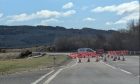 Road closure on A96 near Cairnie