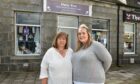Pam Stewart and daughter Gemma outside the Daisy Tree Baby Boutique in Alford. Image: Darrell Benns/DC Thomson