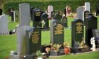 Graves in Buckie cemetery.