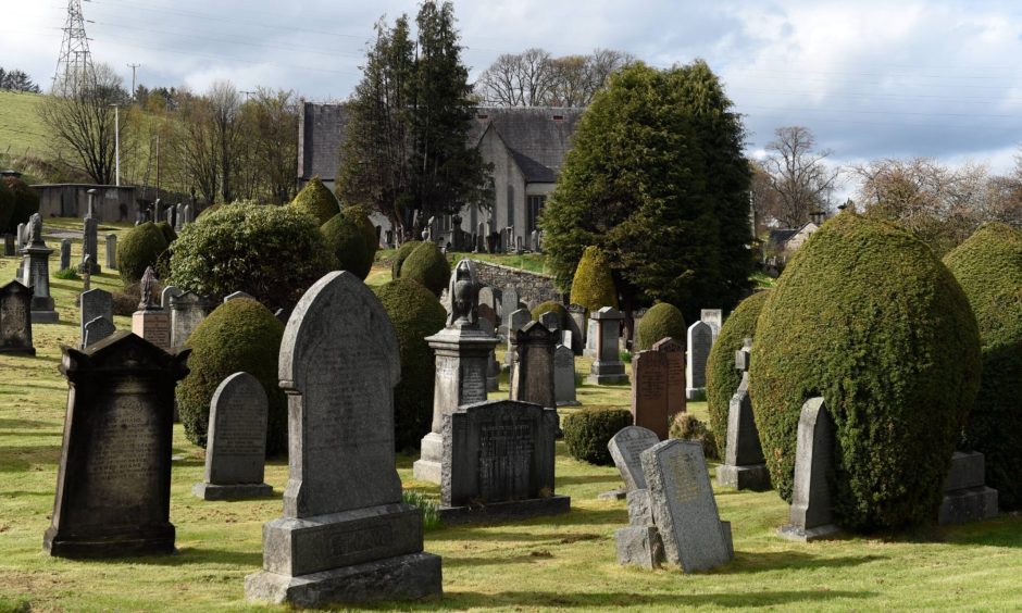 Graves in Dufftown cemetery. 