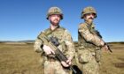 Lance Corporal Cody Gray from Newburgh and Corporal Jake Noble from Fraserburgh of 3 SCOTS on the rifle range