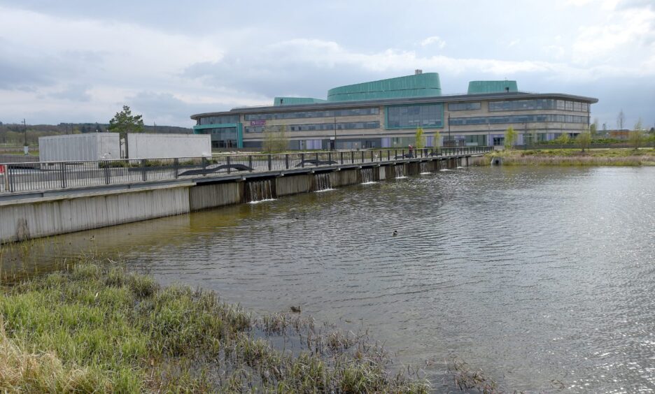 a bridge crossing the loch at Inverness UHI Campus, which is great for short cycle rides