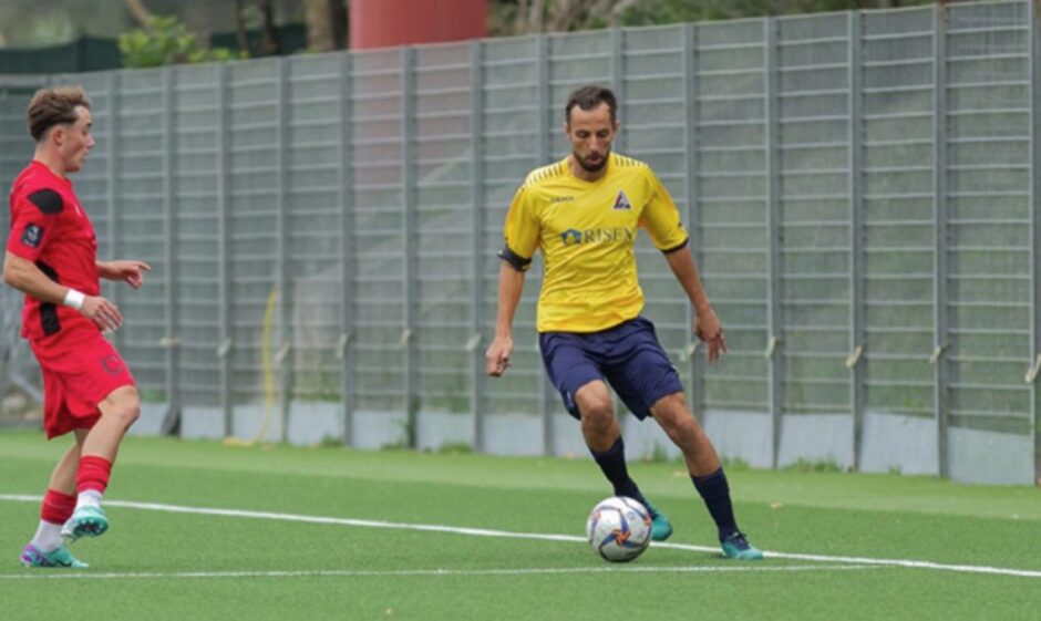 Former Ross County winger Raffaele De Vita in action for Italian fifth-tier club Anagni.