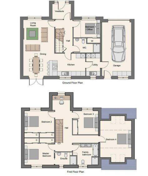 Floor plans for the new Grant Drive Homes. Image: John Wink Design