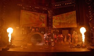 The cast of Bat Out of Hell on stage