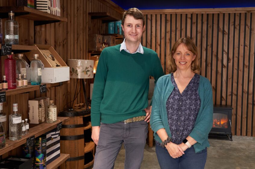 Archie MacDonald and Emma Parton in the Highland Soap Company Fort William visitor centre.