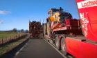 The lorries collided on the A96 near Pitcaple. Image: Dave Abernethy.