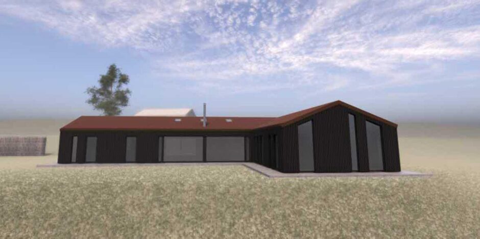 Artist's impression of new home at Ardgeith Farm, Strathdon