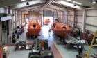 Survitec survival craft on the production line at Findon, near Portlethen. Image: Survitec